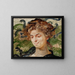 Portrait painting of Helena Sulima, actress as Gorgon - Jacek Malczewski — framed artwork on a wall