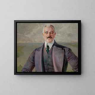 Portrait of J. Armowicz - Jacek Malczewski — framed artwork on a wall