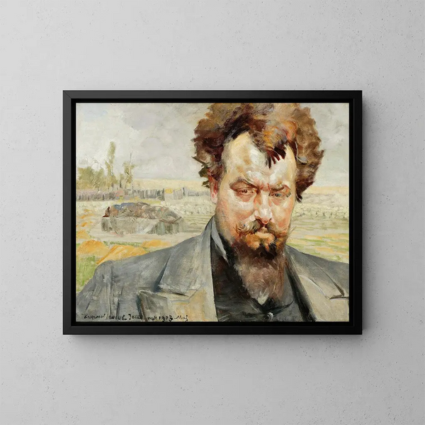 Portrait of Jan Kasprowicz - Jacek Malczewski — framed artwork on a wall