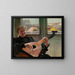 Portrait of the artist Helena's sister with a lute - Jacek Malczewski — framed artwork on a wall