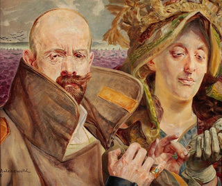 Self-portrait with my wife - Jacek Malczewski — artwork view