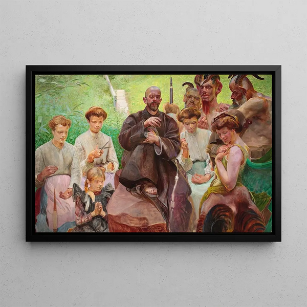 Saint François - Jacek Malczewski — framed artwork on a wall