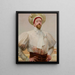 Self-portrait in white attire - Jacek Malczewski — framed artwork on a wall