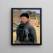 Self-portrait with a hyacinth - Jacek Malczewski — framed artwork on a wall