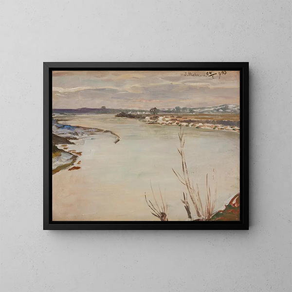 Spring Thaw Painting - Jacek Malczewski — framed artwork on a wall