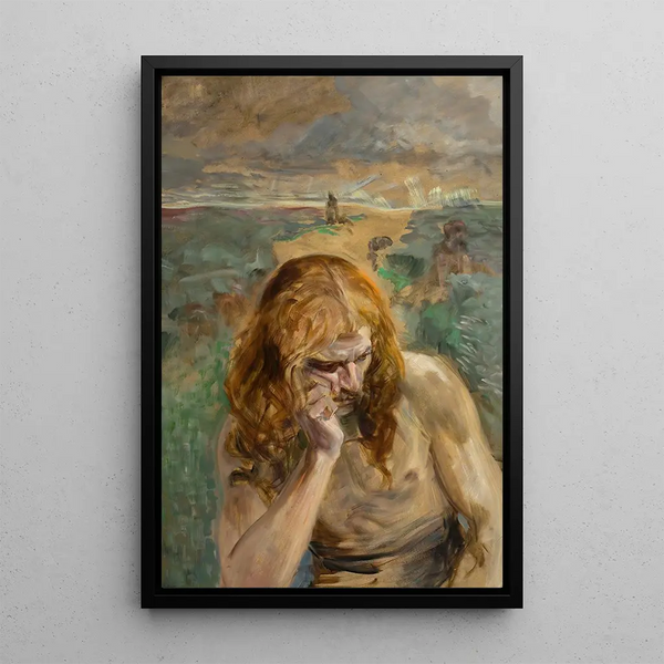Saint John the Baptist - Jacek Malczewski — framed artwork on a wall