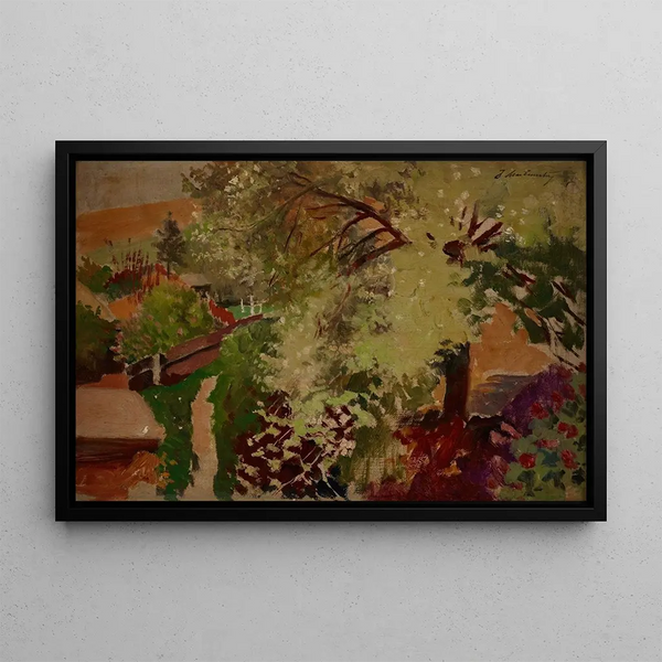 Summer Landscape Painting - Jacek Malczewski — framed artwork on a wall