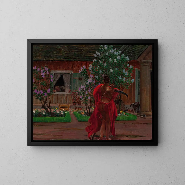 Thanatos Painting - Jacek Malczewski — framed artwork on a wall