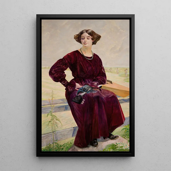La Chanson Finie, Portrait of Ra Aleksandrowicz - Jacek Malczewski — framed artwork on a wall