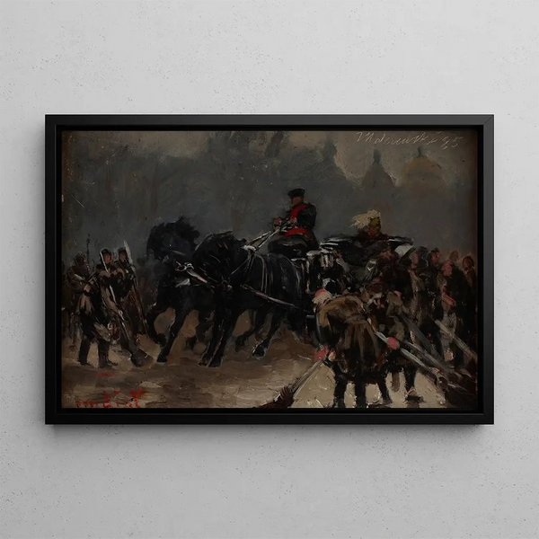 Voici venir le tsar - Jacek Malczewski — framed artwork on a wall