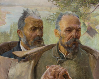 Two Old Men Heads - Jacek Malczewski — artwork view