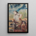 Woman Attacking Chickens - Jacek Malczewski — framed artwork on a wall