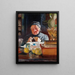 Sketch of a woman at the table - Jacek Malczewski — framed artwork on a wall