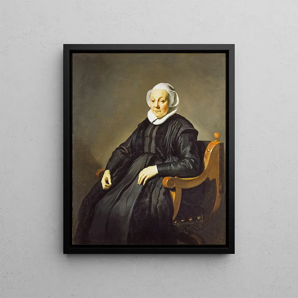 Portrait of an Elderly Woman - Jacob Adriaensz. Backer — framed artwork on a wall