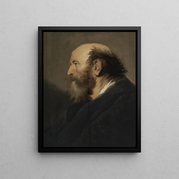 Portrait of a bearded man - Jacob Adriaensz. Backer — framed artwork on a wall