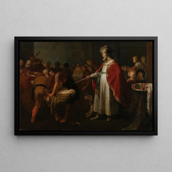 The Parable of the Unworthy Guest at the Wedding - Jacob Adriaensz Backer — framed artwork on a wall