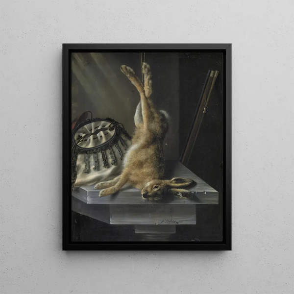 A dead hare - Jacob Biltius — framed artwork on a wall