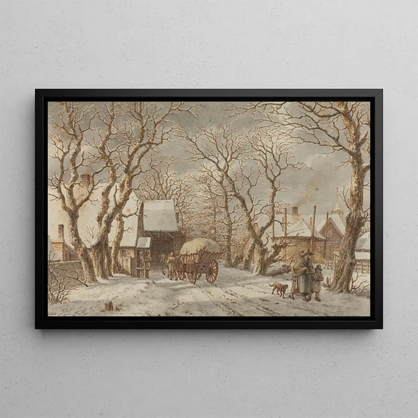 Winter Scene Painting - Jacob Cats — framed artwork on a wall