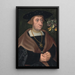 Portrait of Mathias Mulich 1470-1528 Mayor of Lübeck - Jacob Claesz van Utrecht — framed artwork on a wall