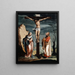 The Christ on the Cross between the Virgin and Saint John - Jacob Clauser Workshop — framed artwork on a wall