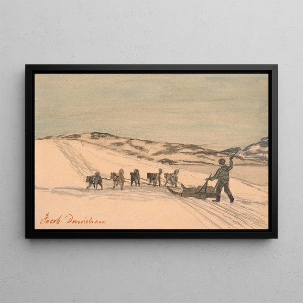 Unknown Painting Title - Jacob Danielsen — framed artwork on a wall