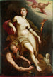 Allégorie de la patience chrétienne avec Chronos brisant les chaînes - Jacob de Backer — artwork view