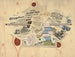 Trompe-l'œil of an engraving and a map - Jacob de Bruyn — artwork view