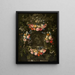 La Sainte Famille entourée d'une guirlande de fleurs - Jacob Denys — framed artwork on a wall