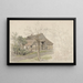 a rural house with trees in Delden - Jacob Ernst Marcus — framed artwork on a wall