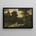Landscape Painting with Hunters - Jacob Esselens — framed artwork on a wall