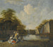River landscape with fishermen - Jacob Esselens — artwork view