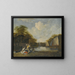 River landscape with fishermen - Jacob Esselens — framed artwork on a wall