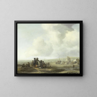 View of the Beach - Jacob Esselens — framed artwork on a wall