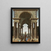 a classic portico with an elegant company gathered around a fountain - Jacob Ferdinand Saeys — framed artwork on a wall