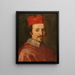 Portrait Painting of Cardinal Federico Ubaldo Baldeschi Colonna 1624-1691 - Jacob Ferdinand Voet — framed artwork on a wall