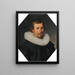 Portrait of a 30-year-old man - Jacob Gerritsz. Cuyp — framed artwork on a wall