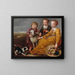 Three children with a goat and a dog in a landscape - Jacob Gerritsz Cuyp — framed artwork on a wall