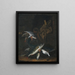 Fish Still Life with Pike and Breams on a Wall - Jacob Gillig — framed artwork on a wall