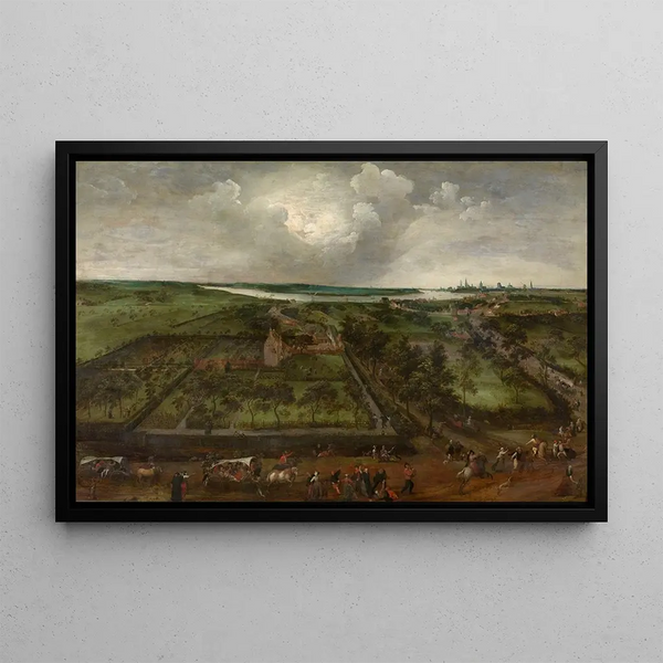 Kiel near Antwerp - Jacob Grimmer — framed artwork on a wall