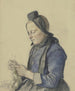 Girl Schwlm knitting - Jacob Happ — artwork view