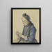 Girl Schwlm knitting - Jacob Happ — framed artwork on a wall