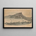 Vue de la plantation Plantersrust à Curaçao - Jacob Hendrik van de Poll — framed artwork on a wall
