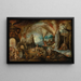 The descent into hell - Jacob Isaacsz van Swanenburg — framed artwork on a wall