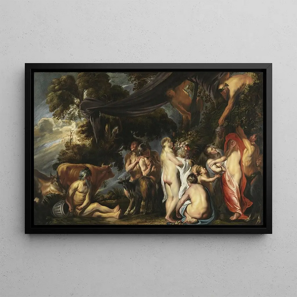 Allegory of Fertility - Jacob Jordaens — framed artwork on a wall
