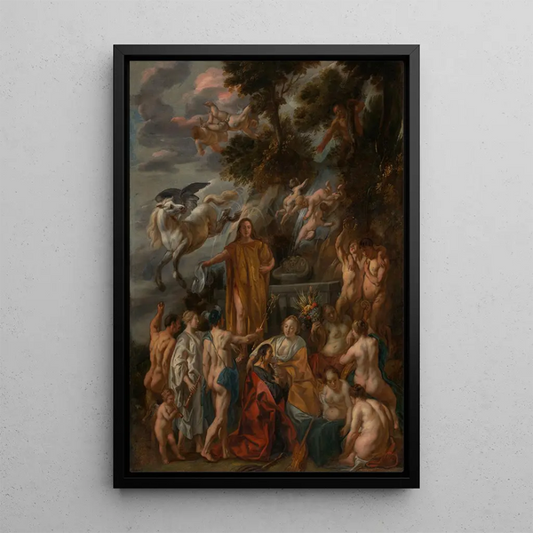 Allegory of the Poet - Jacob Jordaens — framed artwork on a wall