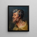 Head of Fauna - Jacob Jordaens — framed artwork on a wall
