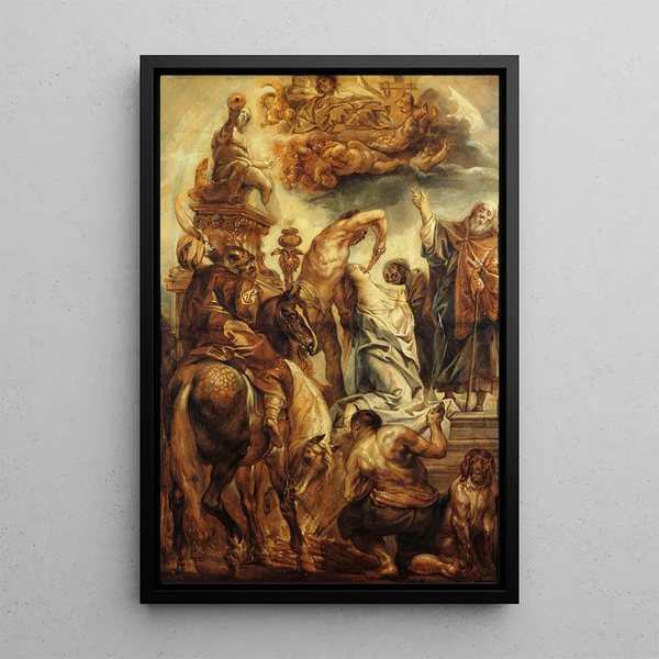 The Martyrdom of Saint Apollonia - Jacob Jordaens — framed artwork on a wall