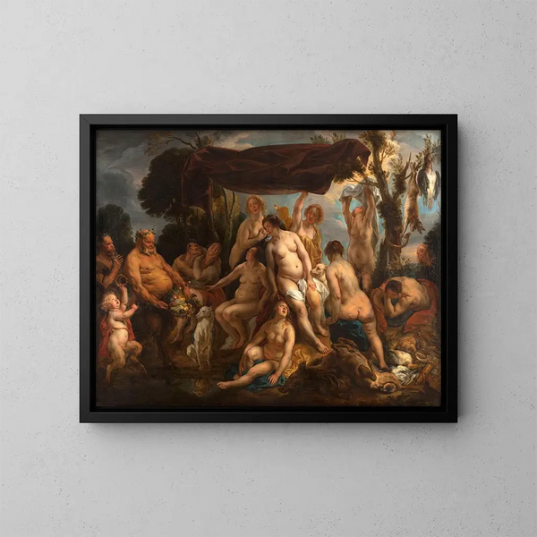 The Rest of Diana - Jacob Jordaens — framed artwork on a wall