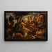 Mercury playing the flute to lull Argus with Io transformed into a white heifer - Jacob Jordaens — framed artwork on a wall