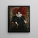 Portrait of Catharina Behaghel - Jacob Jordaens — framed artwork on a wall